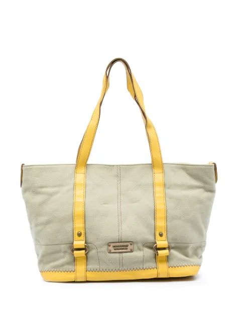 Burberry Pre-Owned 2000-2017 Leather Trimmed Canvas tote bag Neutrals 0FEDXKUKC59N3FP7