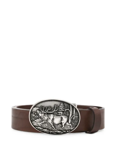 Sebago engraved-buckle leather belt Brown 751318W