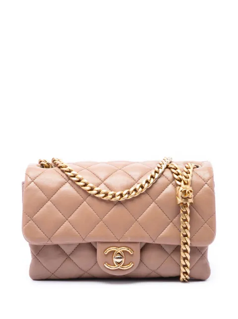 CHANEL Pre-Owned 2021-2026 Small Quilted Lambskin Pillow Crush Flap crossbody bag Brown TIXAW9V2XEJ9OR94