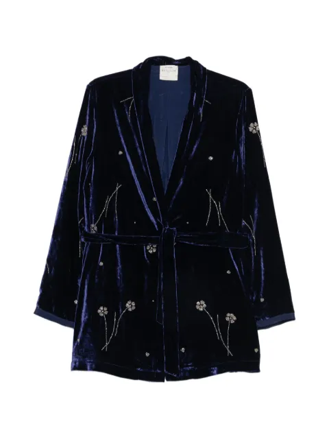 Forte Forte fleurs d'orient crystal-embellished kimono Blue 15045MYJACKET