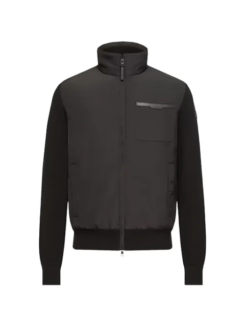 Moncler padded rib-knit cardigan Black L20919B00016M4281