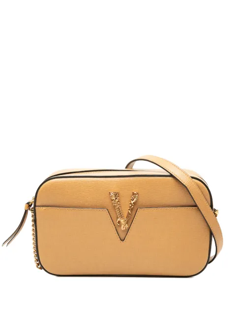 Versace Pre-Owned 2010-2026 Small Calfskin Virtus V Camera Bag crossbody bag Brown B8O0QBLOBF9ONVE6