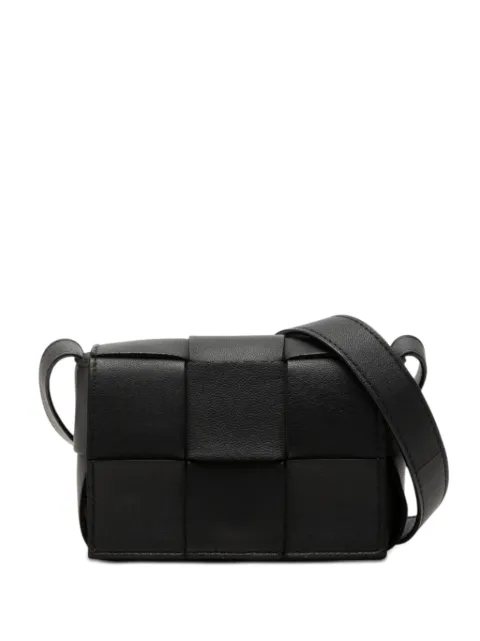 Bottega Veneta Pre-Owned 2021-2026 Extra Mini Nappa Maxi Intrecciato Cassette crossbody bag Black 51SN521NLFFGFVSS