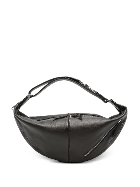 LEMAIRE mini Quiver Clip bag in grained buffalo leather Brown BG0263LL0131