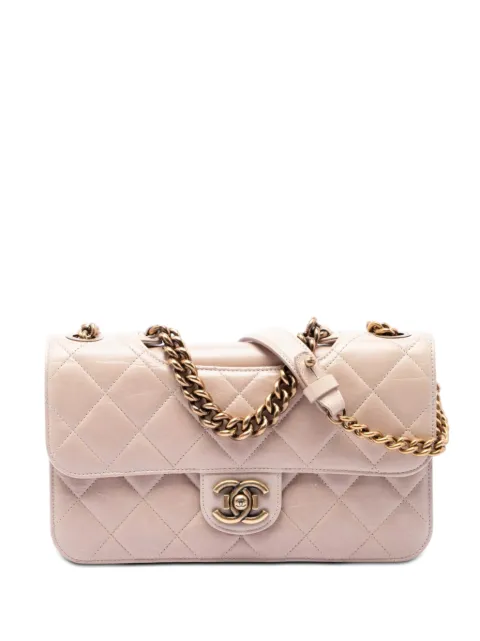 CHANEL Pre-Owned 2014-2015 Medium Quilted Glazed Calfskin Perfect Edge Flap satchel Neutrals X20YE4HHF3MLHT5K