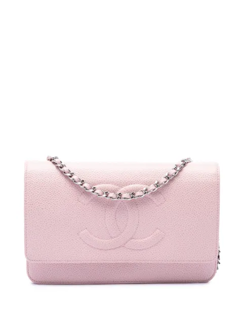 CHANEL Pre-Owned 2012 CC Caviar Wallet On Chain crossbody bag Pink WQQLM49WADUEWIYL