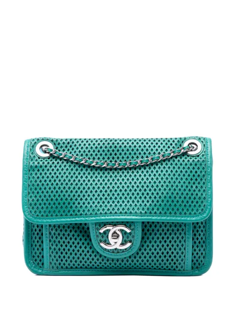 CHANEL Pre-Owned 2012-2013 Small Perforated Calfskin Up In The Air Flap shoulder bag Green W238QY9RU3356DDZ