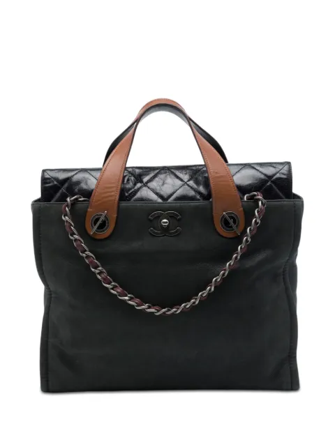CHANEL Pre-Owned 2010-2011 Iridescent Calfskin In The Mix Portobello Soft Tote satchel Black H4JAO5ZW9L6YOVWK