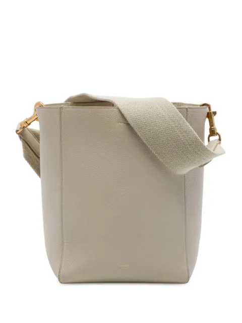 Celine Pre-Owned 2018 Small Soft Grained Calfskin Seau Sangle bucket bag Brown SV53Z0F7UDEI9KOI