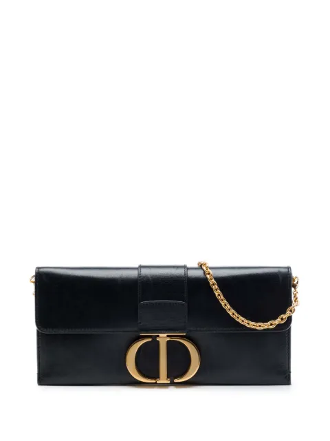 Christian Dior Pre-Owned 2019 Leather Montaigne 30 Clutch with Chain crossbody bag Black H3FQN8DS4UPDTYID