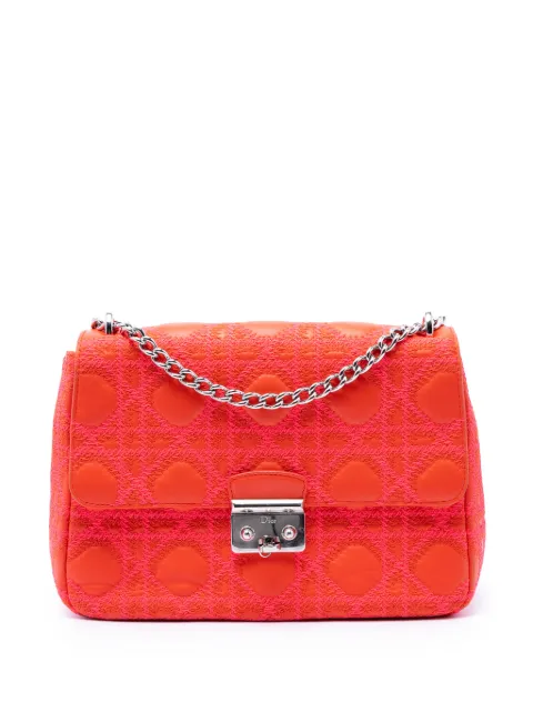 Christian Dior Pre-Owned 2013 Medium Embroidered Lambskin Cannage Miss Dior Flap shoulder bag Orange H01MUZXRLFA0M07X