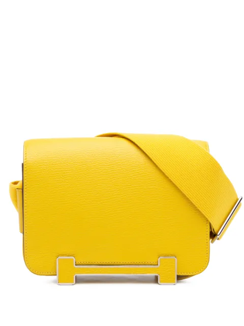 Hermès Pre-Owned 2023 Chevre Mysore Geta crossbody bag Yellow RHC01UD0ZECJZ5Q1