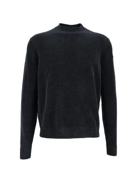 RRD velvet-effect crew-neck sweater Grey W26132