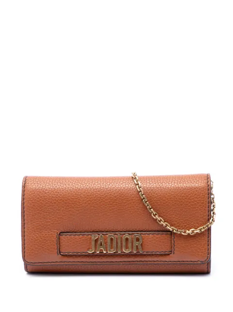 Christian Dior Pre-Owned 2017 Calfskin JAdior Wallet On Chain crossbody bag Brown QKPWZ7YD6LLH0OKQ