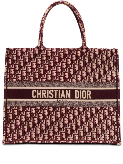 Christian Dior Pre-Owned 2019 Large Oblique Embroidered Canvas Book tote bag Red EGGG98DG2KH7QYW8