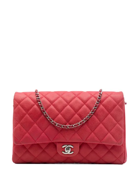 CHANEL Pre-Owned 2012-2013 CC Quilted Caviar Flap Clutch with Chain shoulder bag Red PYHJ98IW0EDXU4FA