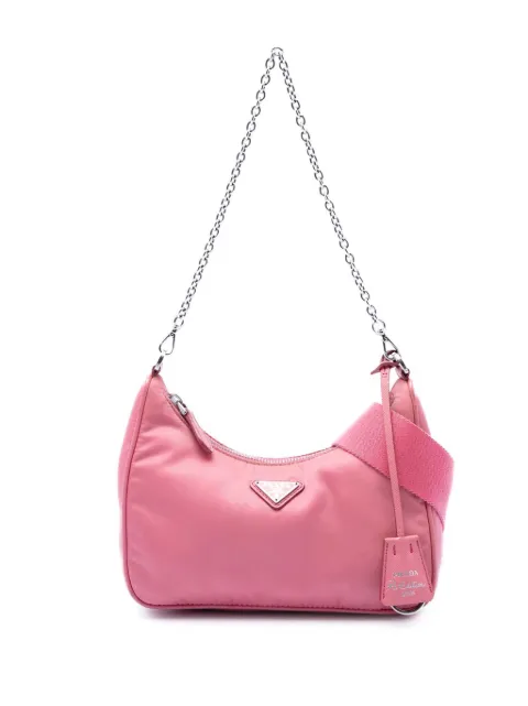 Prada Pre-Owned 2019-2026 Tessuto Re Edition 2005 satchel Pink OR72LRHTFTQ2KC3G