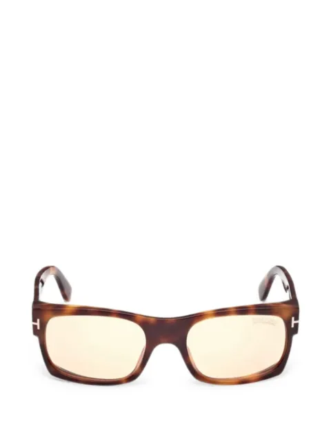 TOM FORD Eyewear Juan rectangle-frame sunglasses Brown FT1181