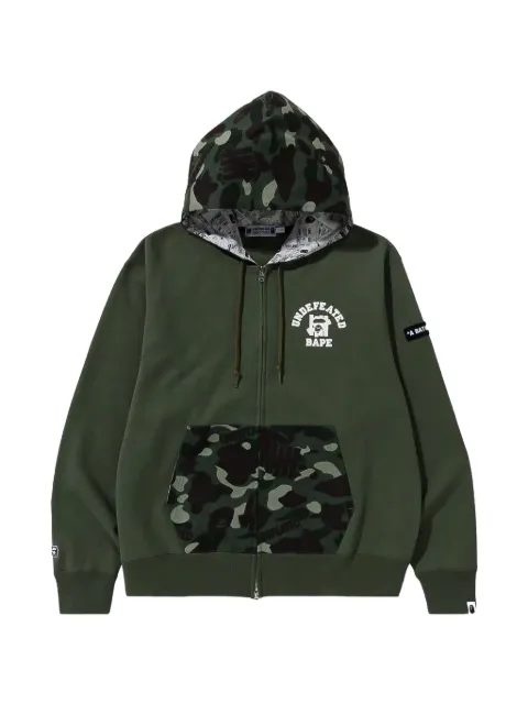 A BATHING APE® x Undefeated Color Camo zip-up hoodie Green BAPE072