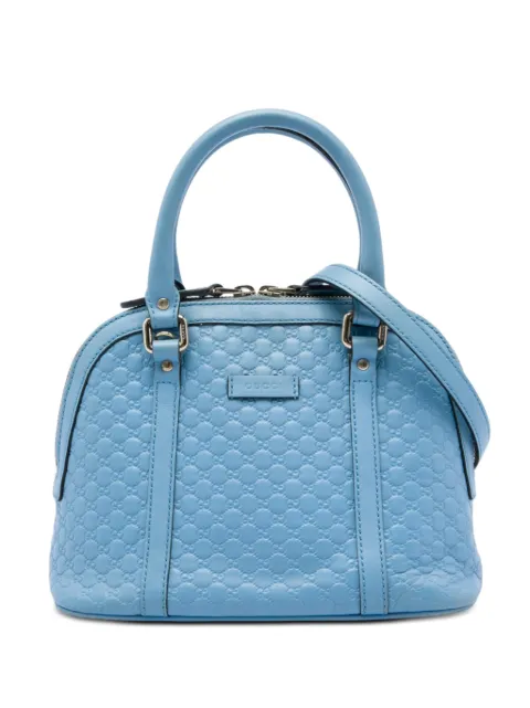 Gucci Pre-Owned 2016-2026 Mini Microguccissima Dome satchel Blue 7HK614HBFQ4GZ141