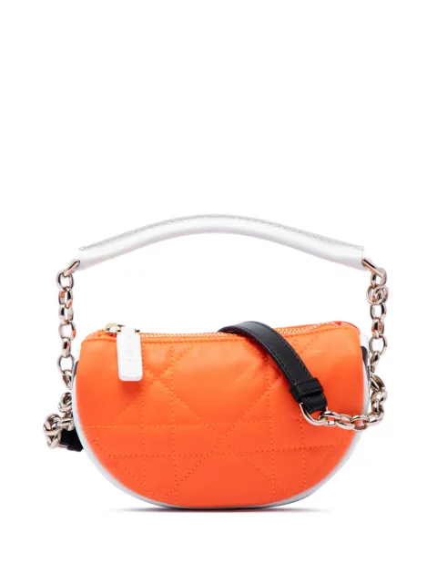 Christian Dior Pre-Owned 2022 Micro Lambskin Cannage Dior Vibe Hobo satchel Orange 6VP6ECKPYO93VCCT