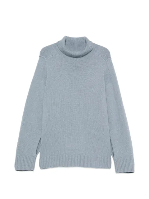 BOMPARD split-sleeve high-neck sweater Blue MO4402