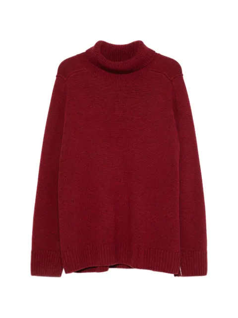 BOMPARD split-sleeve high-neck sweater Red MO4402