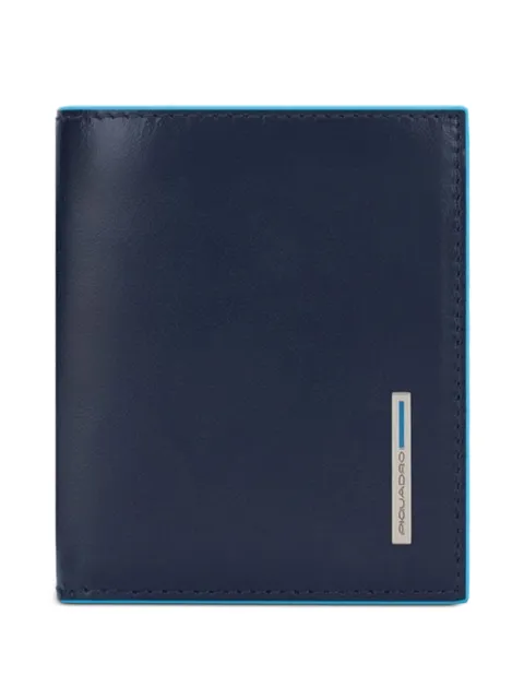 PIQUADRO logo-plaque bifold wallet Blue PU5962B2R