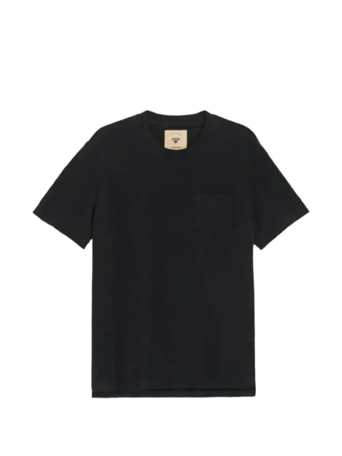 OAS Company Terry chest-pocket T-shirt Black 7003