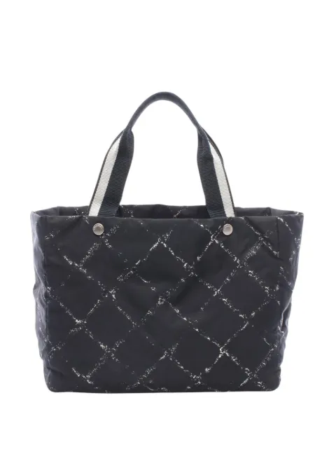 CHANEL Pre-Owned 1997-1999 Old Travel Line Nylon tote bag Black 4VSGI6YUU273T5Q5