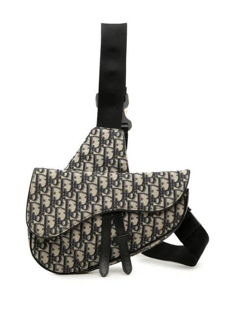 Christian Dior Pre-Owned 2019 Oblique Canvas Saddle crossbody bag Blue WDX2AZDN1SZ0WNHI