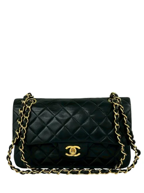 CHANEL Pre-Owned 1997-1999 Small Classic Lambskin Double Flap shoulder bag Black SDADKPRFHFGQXU3H