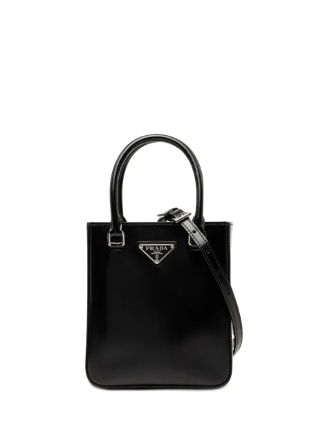 Prada Pre-Owned 2013-2026 Small Spazzolato Leather satchel Black GHR2J0OEX10G3QBY