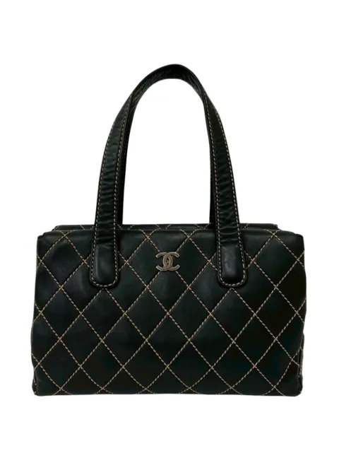 CHANEL Pre-Owned 2000-2002 CC Wild Stitch shoulder bag Black C9299LEOW2O5MF0U
