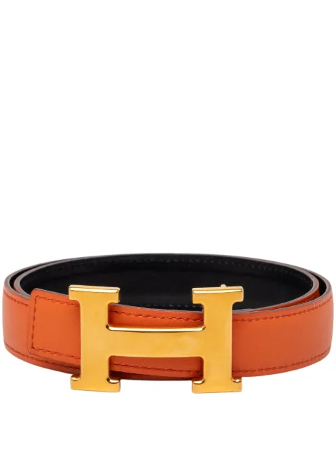 Hermès Pre-Owned 1997 Box Calf Constance H Reversible belt Black XAHGJQLI9K5HR8VF