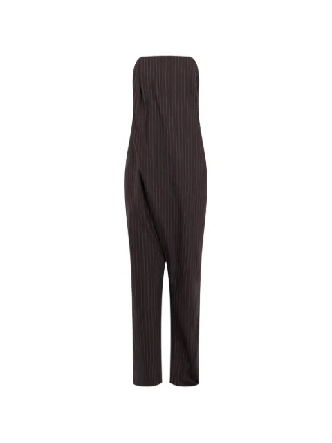 Elisabetta Franchi pinstriped jumpsuit in cool wool fabric Black TU06366E2