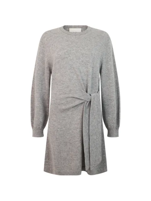 Lisa Yang Sal knot-detail long-sleeve mini dress Grey 2026418