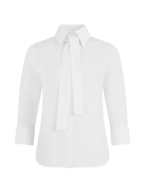 Elisabetta Franchi cotton shirt with sashes White CA183