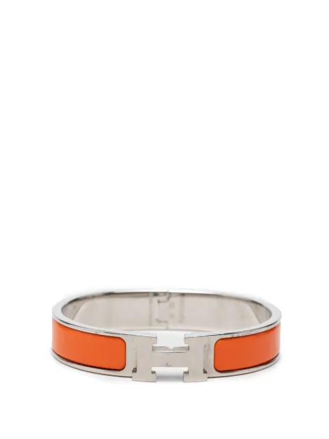 Hermès Pre-Owned 2013 Narrow Enamel Clic H Bracelet PM costume bracelet Orange BOQP8LEKPYOE398R
