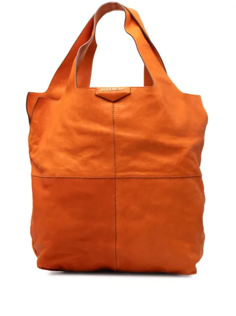 Givenchy Pre-Owned 2010-2026 Leather George V tote bag Orange 9Y8OZ70F2145TTSU