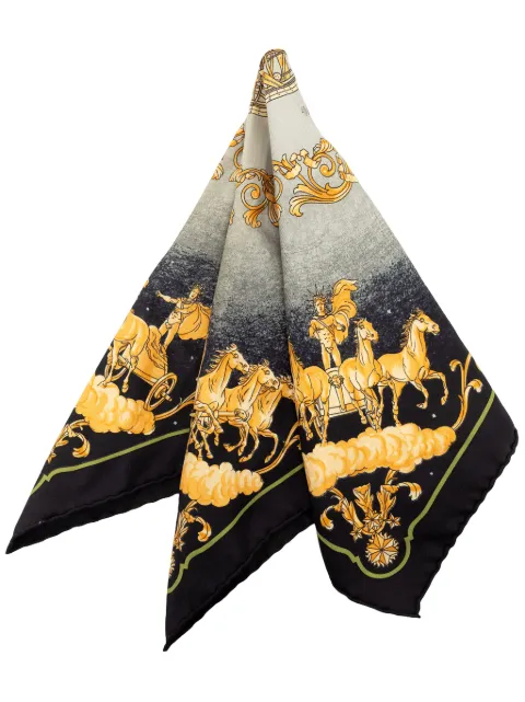 Hermès Pre-Owned 1999-2007 Cosmos Square Silk handkerchief Black 863FL3HJMB6W10SW