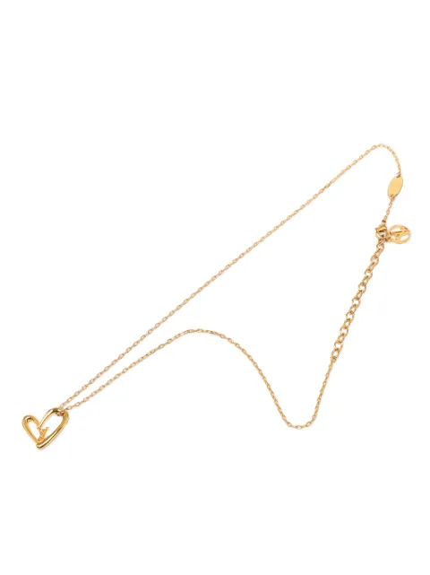 Louis Vuitton Pre-Owned 2022 Gold Plated LV Fall In Love Pendant Necklace costume necklace Gold 4GZIQO9282M6OGKI