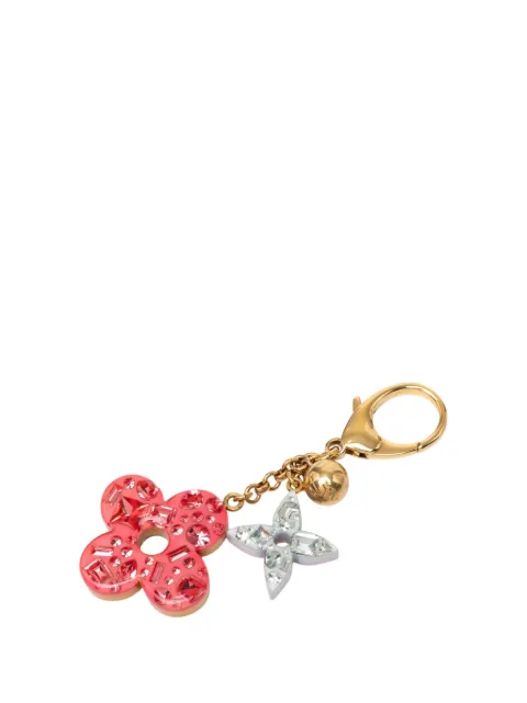 Louis Vuitton Pre-Owned 2009 Gold Plated and Resin Glam Flower Bag Charm and Holder key chain Gold A6OHMZIPAZ1LWYQN