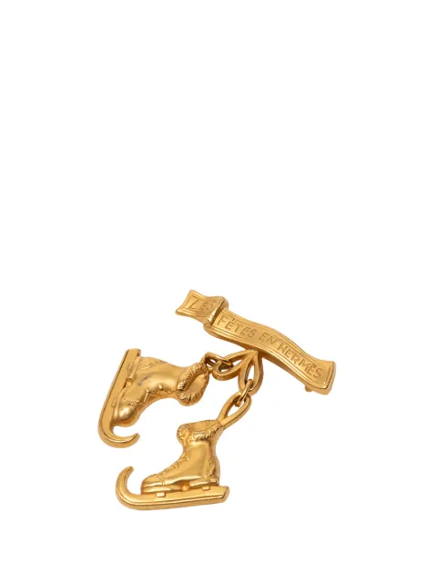 Hermès Pre-Owned 2000-2026 Gold Plated Skate Boots Brooch costume brooch Gold 9QDWWX1NMNLY3VT8