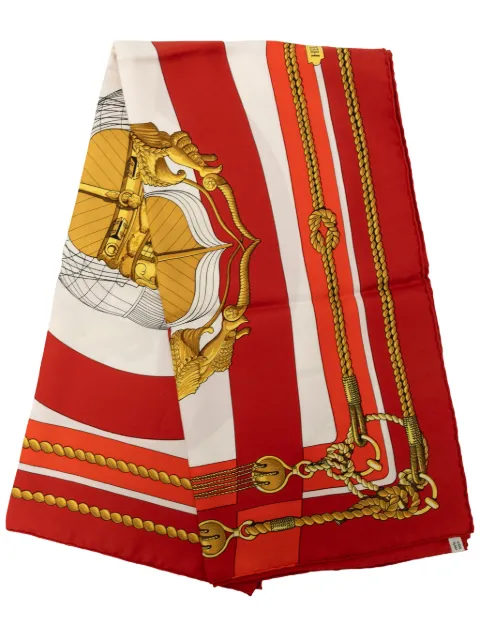 Hermès Pre-Owned 1970-2000 Chateaux D Arriere Silk Scarf 90 scarves Multicolour 15SOR6JPMVUAQ7O6
