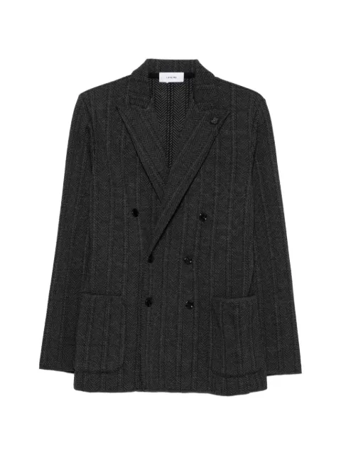 Lardini herringbone double-breasted jacket Grey CNLJM57AC67004