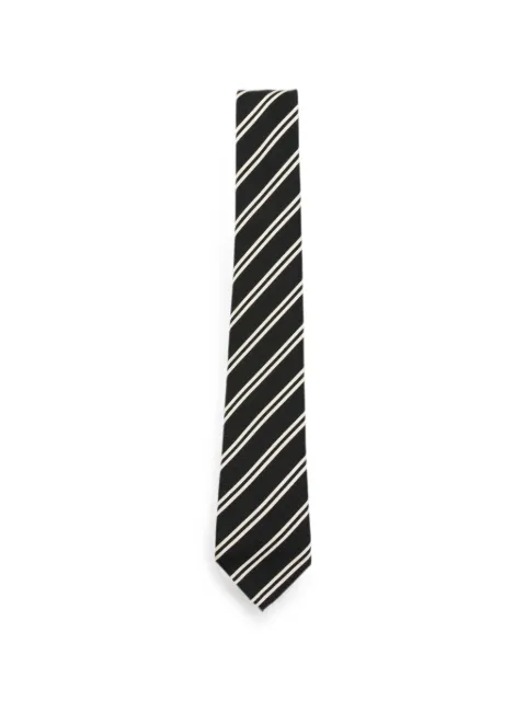 Saint Laurent diagonal-stripe tie Black A005NE3YR62