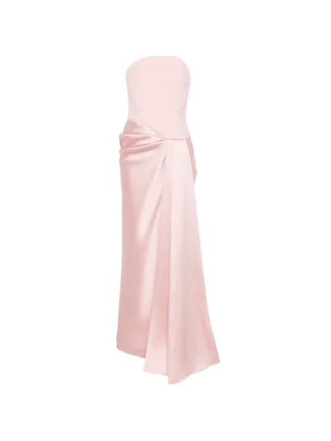 Solace London Seri strapless draped maxi dress Pink OS49004