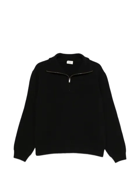 Saint Laurent ribbed-knit crew-neck sweater Black 873709Y77LS