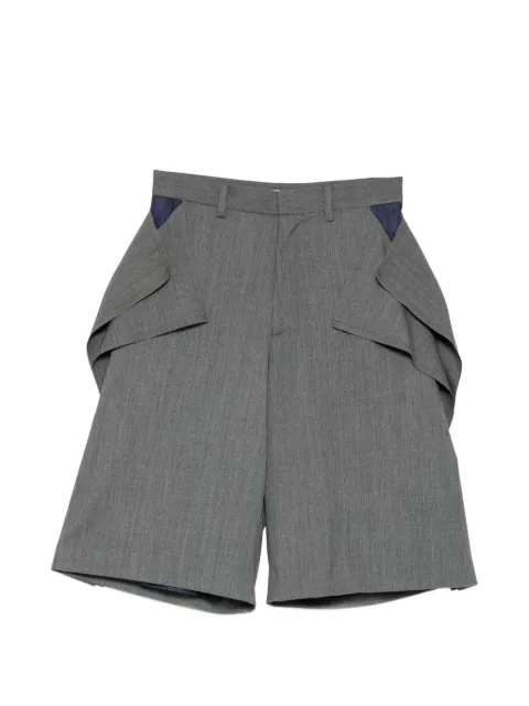Undercover layered wool shorts Grey UP2F1505